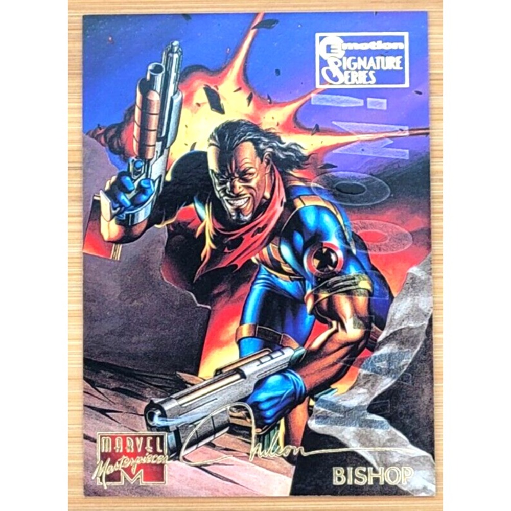 1995 MARVEL MASTERPIECES BISHOP EMOTION‎ GOLDEN SIGNATURE